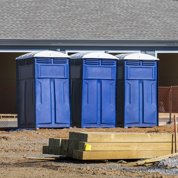 how often are the porta potties cleaned and serviced during a rental period in Canton